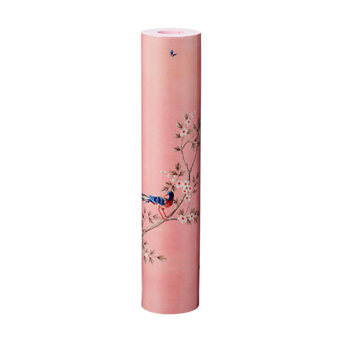 Pink Chinoiserie Candlestick
