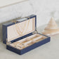 Navy Lacquer Box With Silver