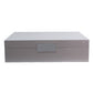 Large chiffon gray watch box with silver plated clasp