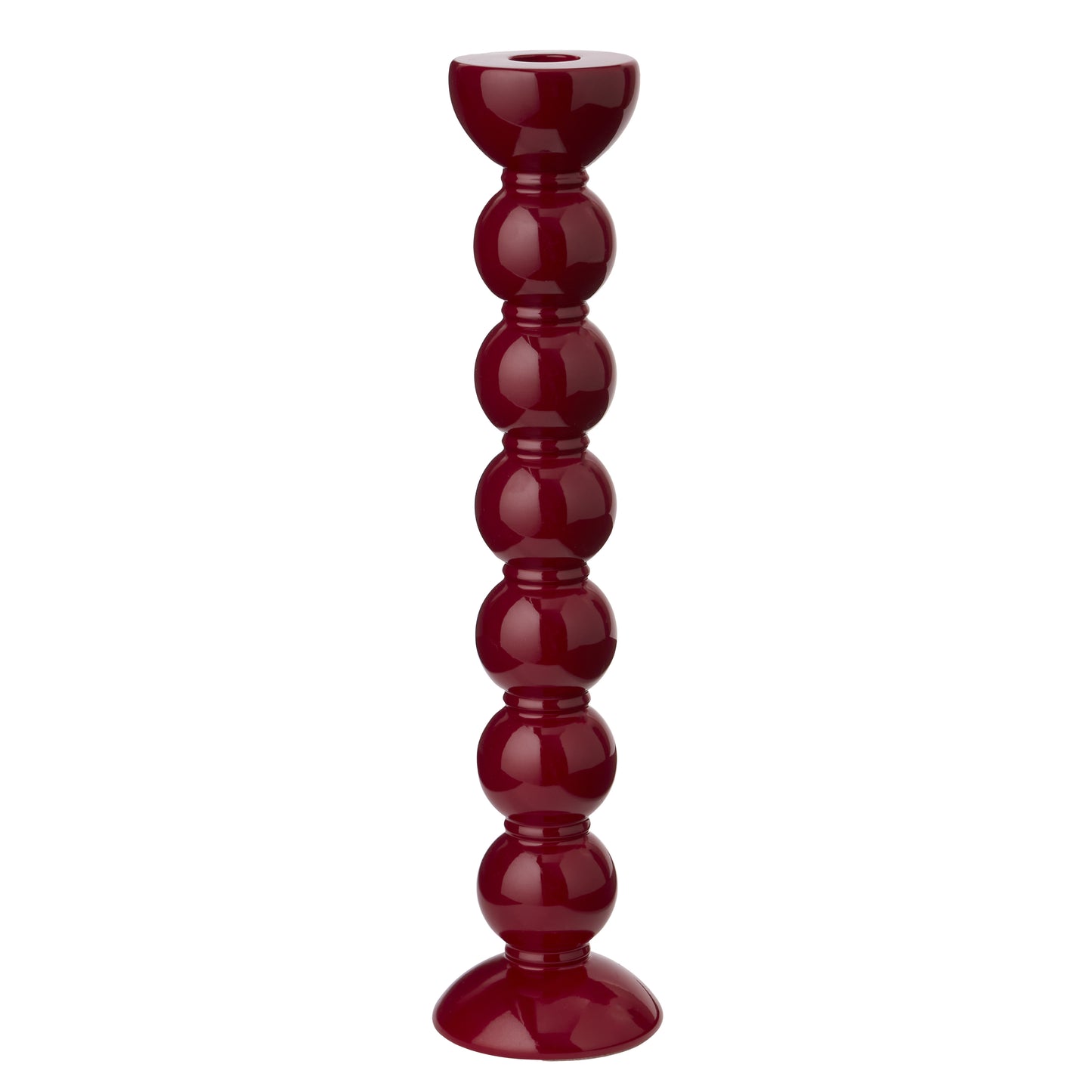Extra Tall Cherry Bobbin Candlestick - 33cm
