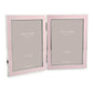 Pink Enamel & Silver Double Frame