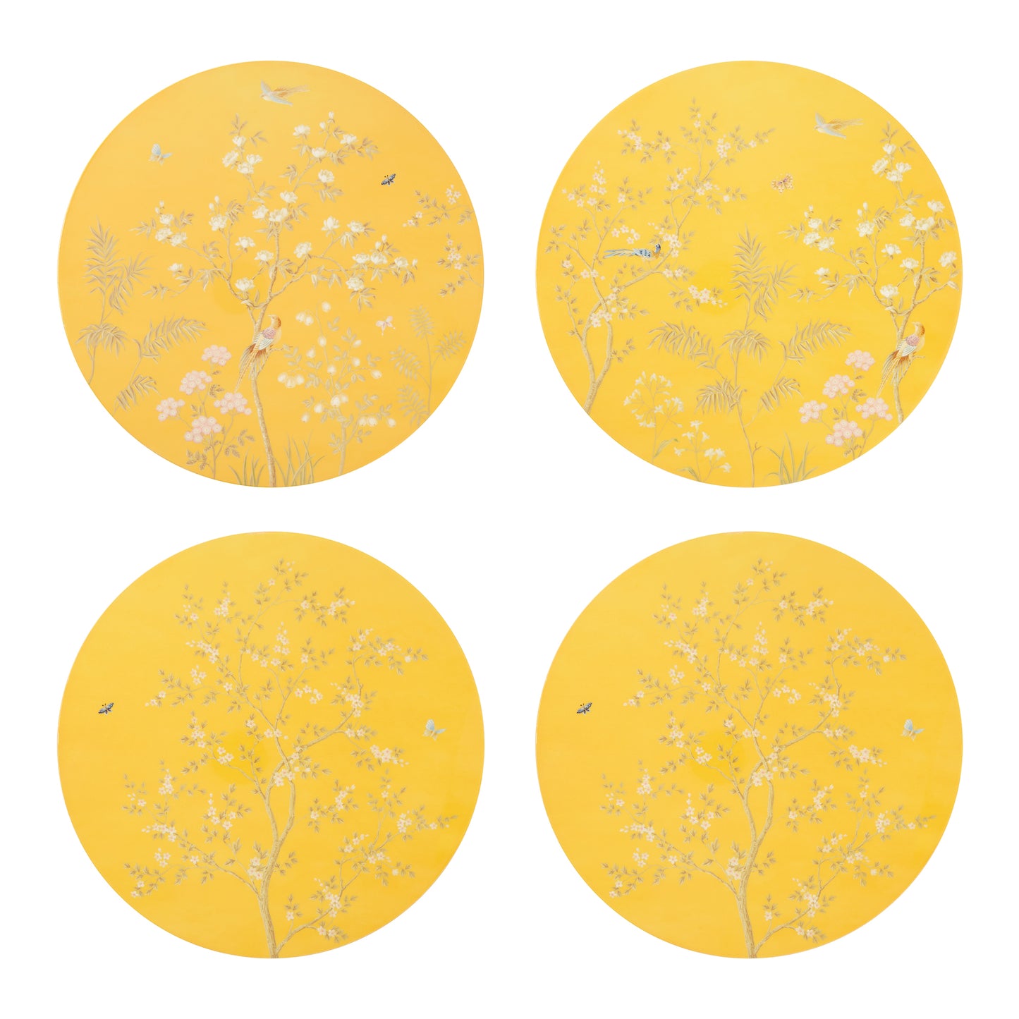 Yellow Chinoiserie Placemats – Set of 4 - Addison Ross Ltd US