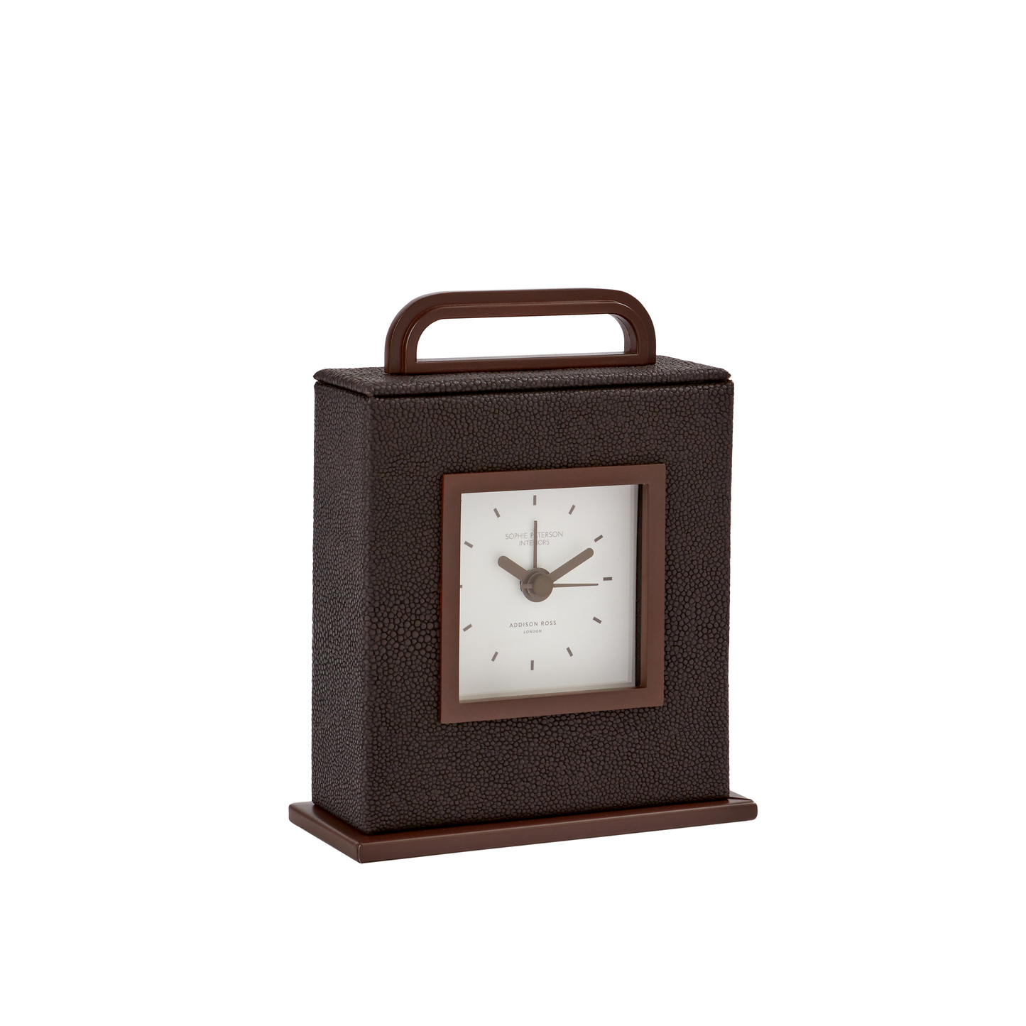 Anthracite Faux Shagreen Carriage Clock