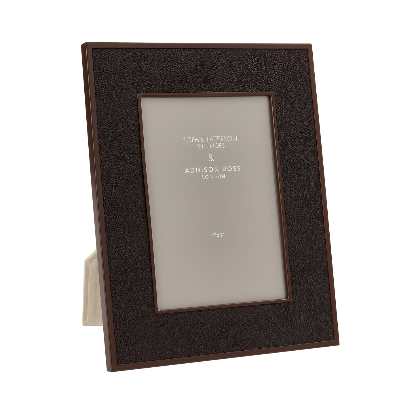 Anthracite Faux Shagreen & Bronze Photo Frame