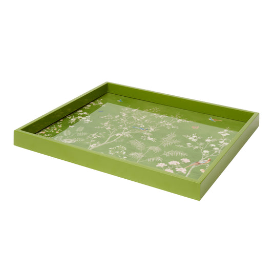 Green Medium Chinoiserie Tray - Addison Ross Ltd US
