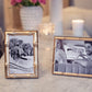 Wide Bamboo Matte Gold Photo Frame