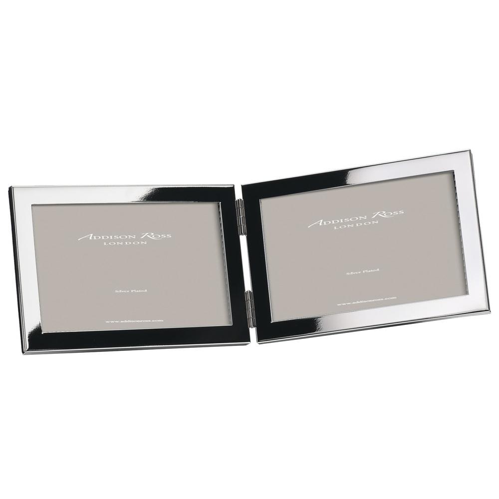 4x6 in. Silver Plated Double Photo Frame - Landscape