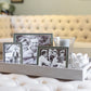 4x6 in, 5x7 in., and 8x10 in. Silver Trim, Taupe Gray Enamel Photo Frames