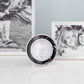 Black Marble Silver Alarm Clock