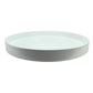 White Straight Sided Round Large Lacquered Tray