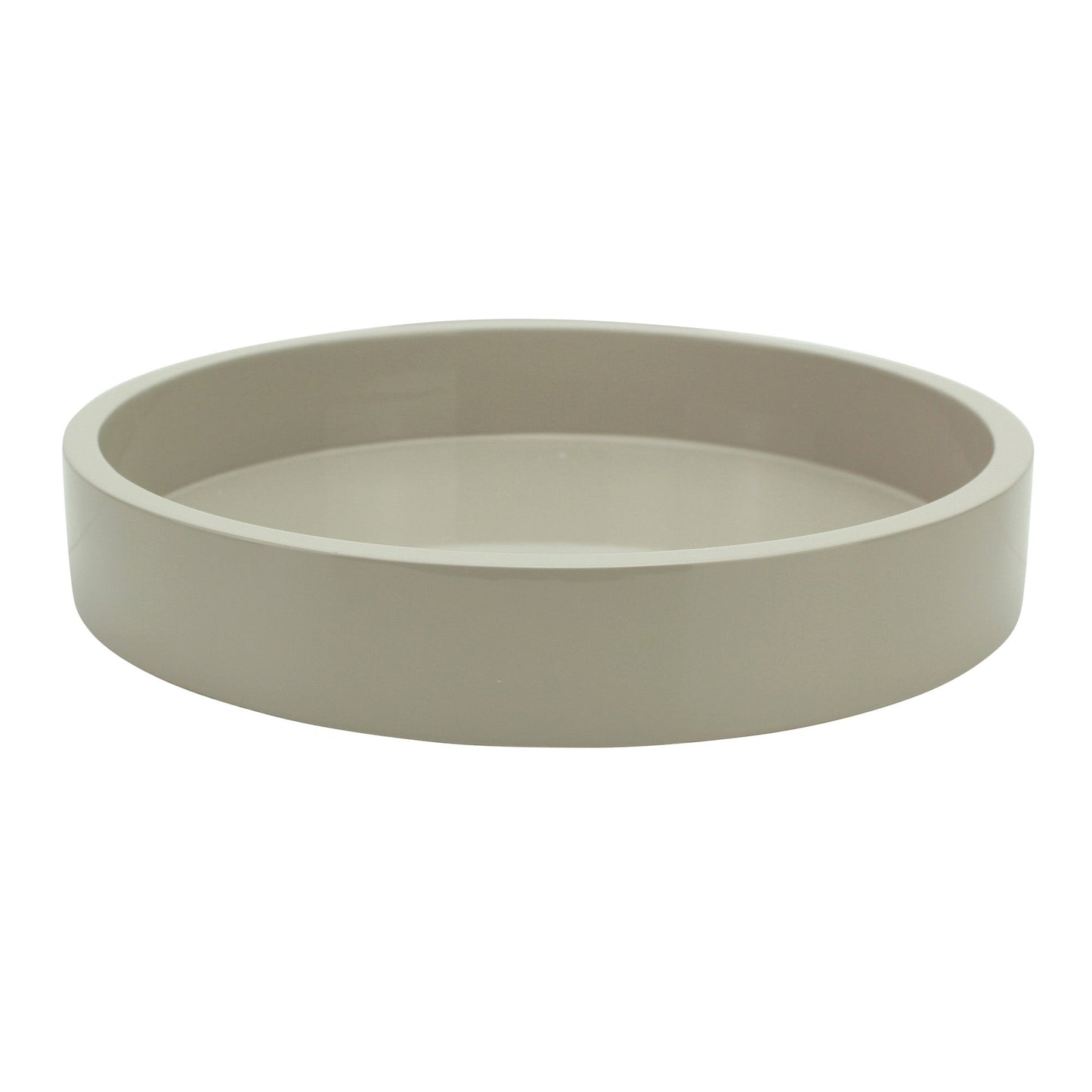 Cappuccino Straight Sided Small Round Tray