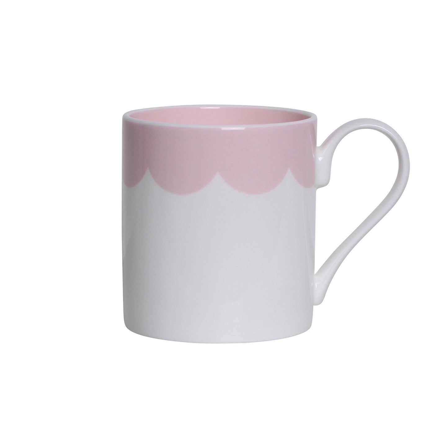 Pink Scallop Fine China Mug