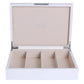 Large white glasses box with suede interior