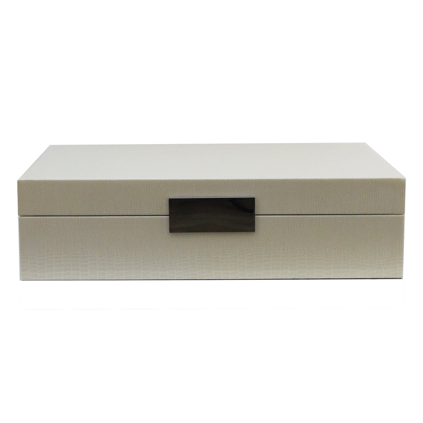 Large cream storage box with silver plated clasp