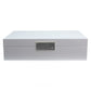 Large white jewelry box with suede interior