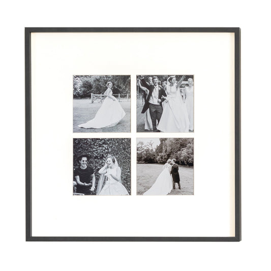 Multi Opening Picture Frame - Wall Mount Collage Black & White Frame