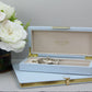 Light Blue Lacquer Box With Gold