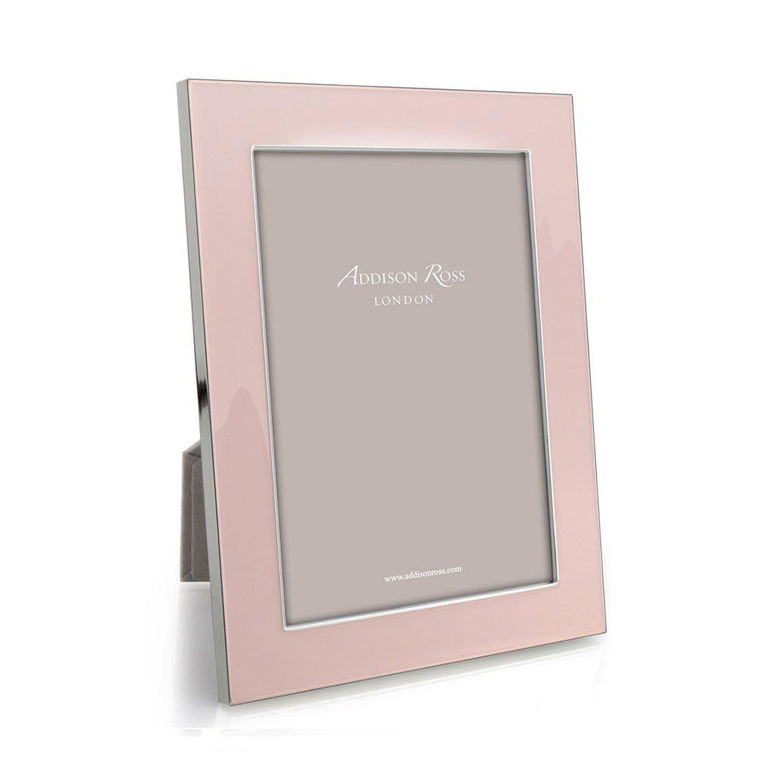 Wide Picture Frames - Pink Enamel, Silver Trim Frame | Addison Ross ...