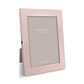 Wide Enamel Picture Frame: Pink & Silver