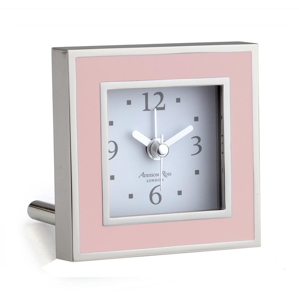 Pink Enamel Square Alarm Clock - Clock - Addison Ross