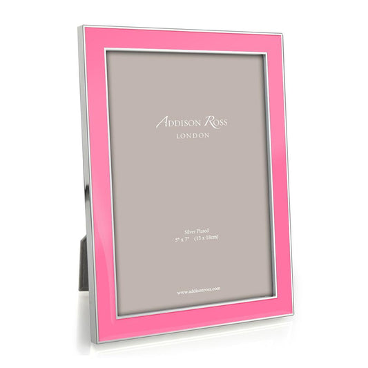 5x7 in. Silver Trim, Electric Pink Enamel Picture Frame