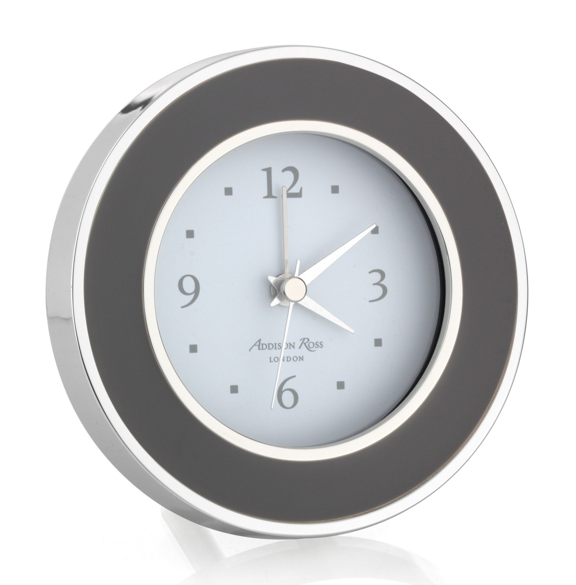 Taupe & Silver Alarm Clock - Clock - Addison Ross