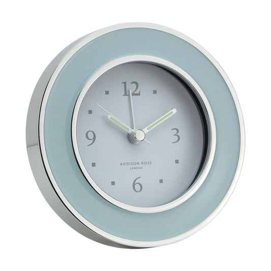 Light Blue & Silver Alarm Clock