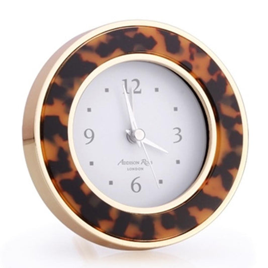 Tortoiseshell & Gold Alarm Clock - Clock - Addison Ross