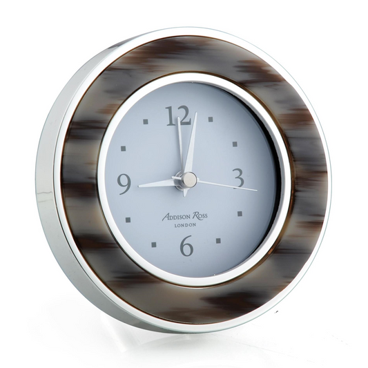 Grey Horn & Silver Alarm Clock - Clock - Addison Ross