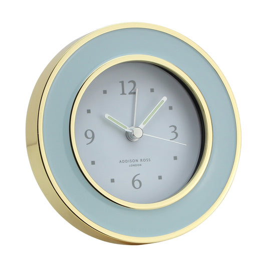 Powder Blue & Gold Alarm Clock