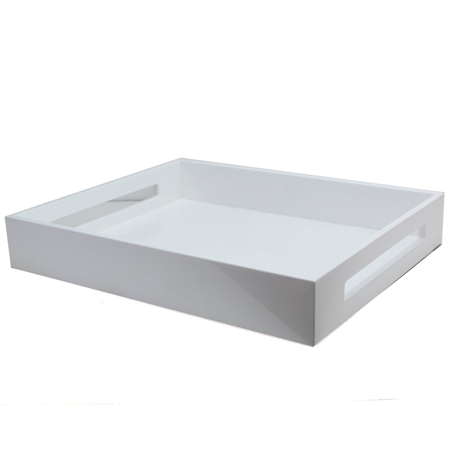 White Medium Lacquered Serving Tray