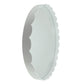 White Large Scallop Round Mirror