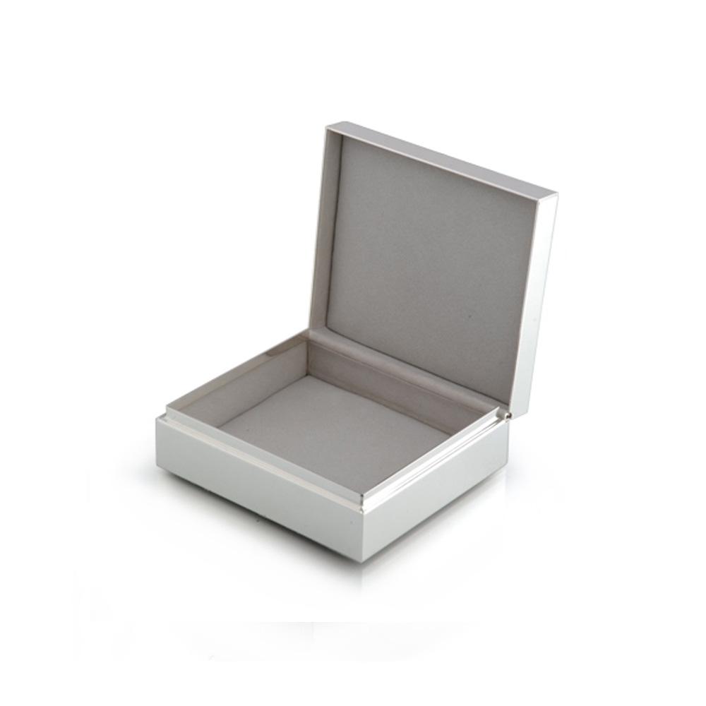 4" Taupe & Silver Box - Boxes & Pots - Addison Ross