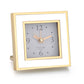 White & Gold Square Silent Alarm Clock