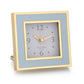 Powder Blue & Gold Square Silent Alarm Clock