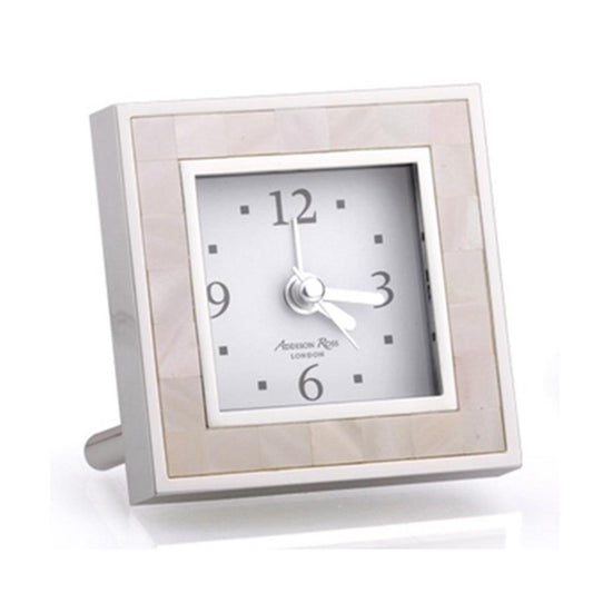 Mother of Pearl Shell & Silver Square Alarm Clock - Clock - Addison Ross