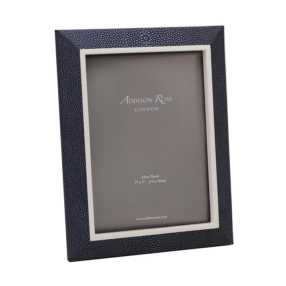 Dark Grey Shagreen Frame - Leather Frames - Addison Ross