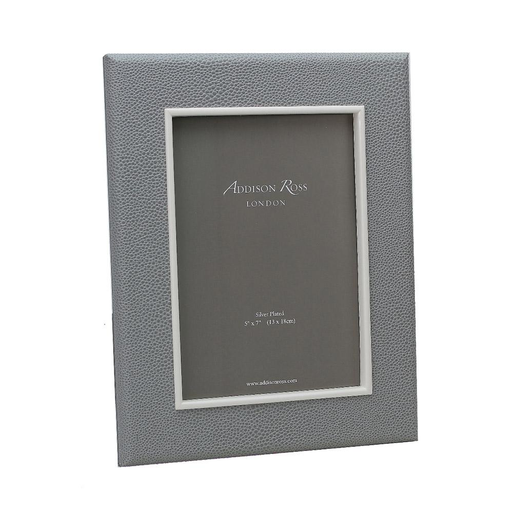 Grey Shagreen Frame - Leather Frames - Addison Ross