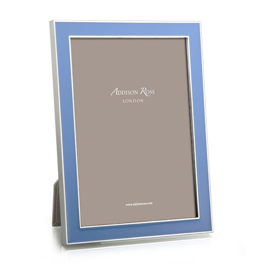 5x7 in. Silver Trim, Periwinkle Blue Enamel Picture Frame