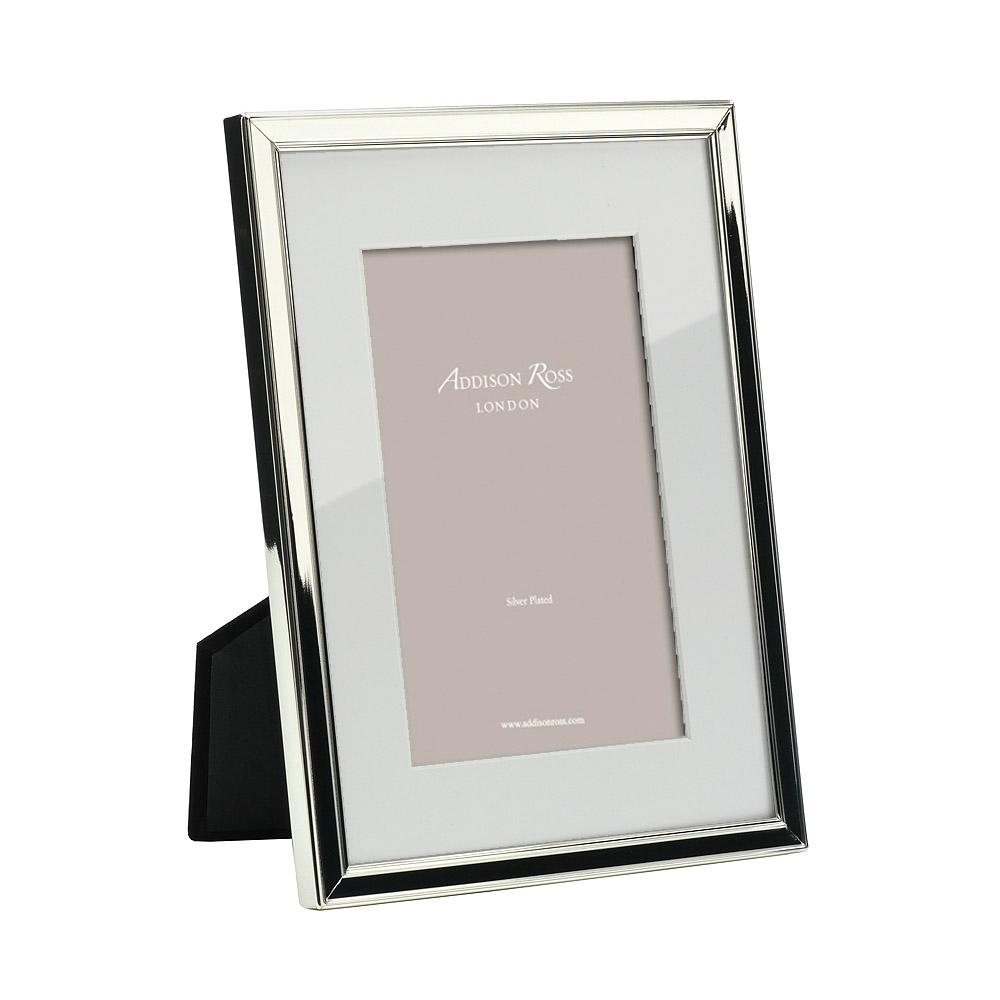 5x7 in. Silver Plated Photo Frame with a White Mount