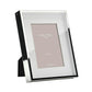 5x7 in. Silver Plated Box Frame with a White Mount