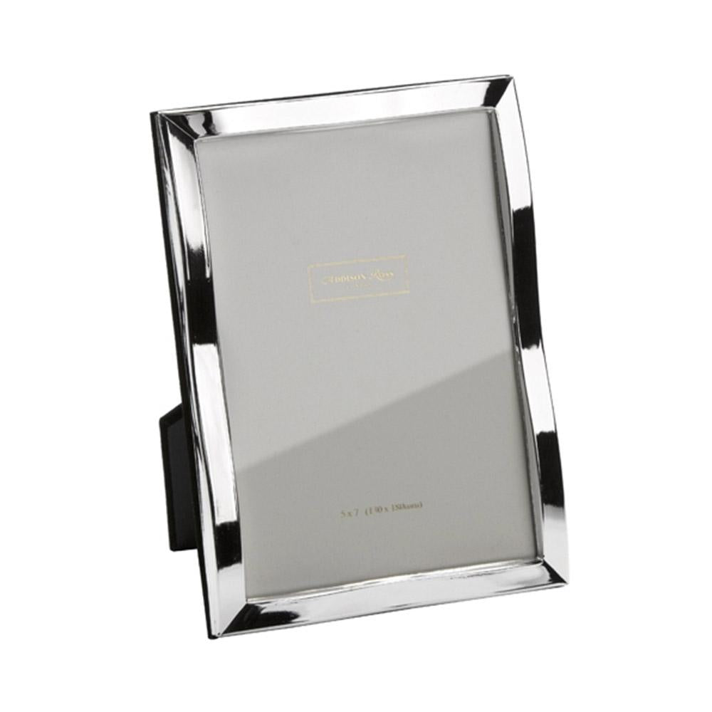 5x7 in. Modern Wave Silver Plated Photo Frame