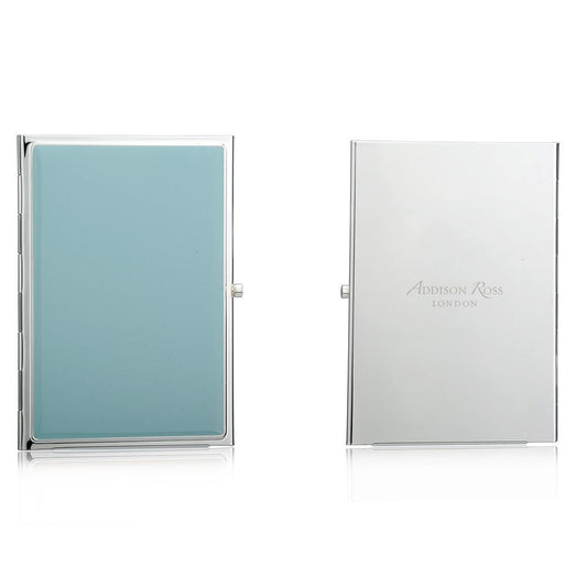 Blue & Silver Plate Travel Frame - Enamel Frame - Addison Ross