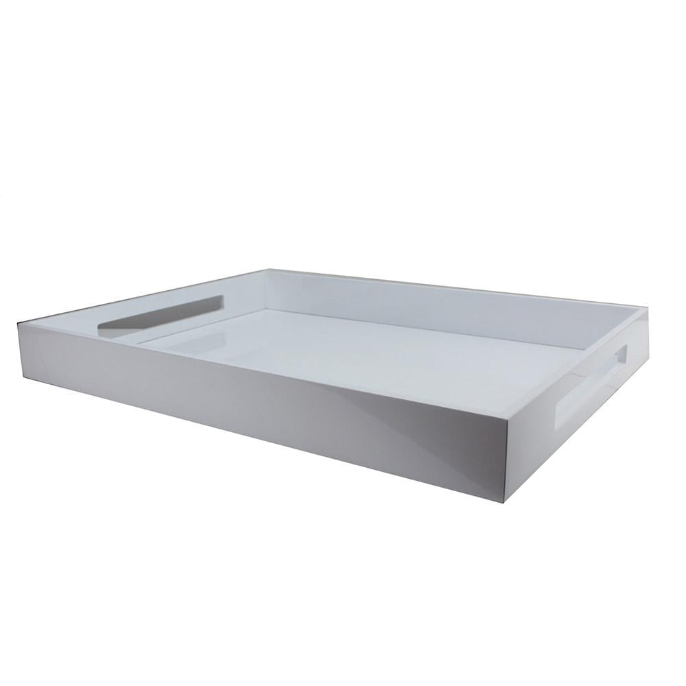 White Large Lacquered Ottoman Tray